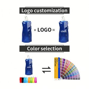 Custom Orange Soft Water <b>Bottle</b> Outdoor Cycling Sports Foldable Running Soft <b>Flask</b> with Logo - Product Image 6
