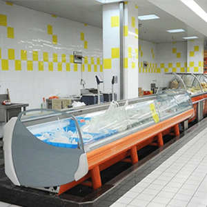 Boutique <span class=keywords><strong>boucherie</strong></span> viande fraîche poisson charcuterie affichage glacière vitrine jus côte à côte réfrigérateur chambre froide congélateur unité de réfrigération - Product Image 3