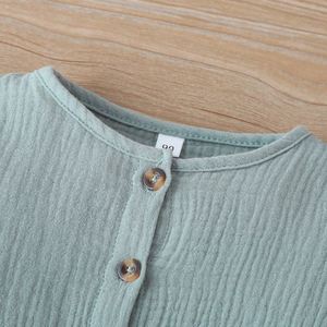 Vente en gros de vêtements pour filles, vêtements pour enfants de haute qualité, nouvelle mode, ensemble de 2 pièces, chemises et pantalons à carreaux de couleur unie - Product Image 4
