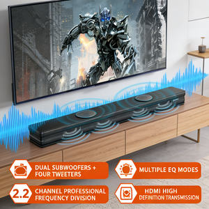 Barra de Sonido Inalámbrica USB Delgada para Montar en la Pared, con 6 Altavoces, Sistema de Audio Todo en Uno para Cine en Casa, Control Remoto, Modos EQ, HD-019P - Product Image 2