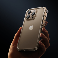 Coque de téléphone amusante haut de gamme Boneruy M13, matériau en alliage d'aluminium, protection portable et flexible pour coque de téléphone 16 Pro Max
