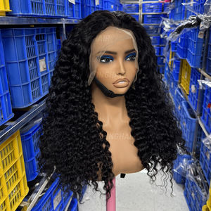 12A Double tirage crépus bouclés 13x4 dentelle frontale perruque de cheveux birman Curl perruques de cheveux humains couleur naturelle vague profonde perruque de cheveux - Product Image 3