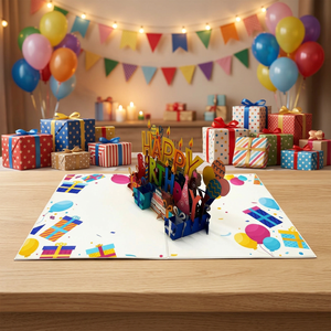 Viet-craft Washable 3D Handmade Custom Size Love Theme Paper Cutting for Happy Birthday - Product Image 2