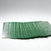Cartes à jouer publicitaires en plastique fabriquées en Chine, 310g, noyau noir, logo personnalisable, taille personnalisable, haute qualité, écologiques, brillantes