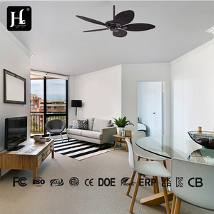 High quality 5-pcs ABS plastic blade outdoor decorative <b>ceiling</b> fan with rattan DC motor - Product Image 3