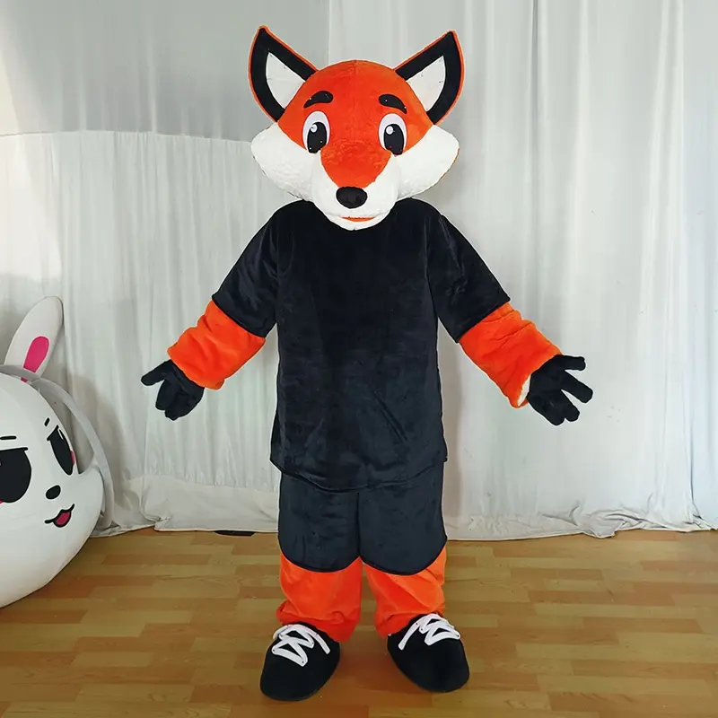 Funtoys Custom Fox Mascotte Kostuum Pluche Halloween Lange Bont Husky Hond Fursuit Cosplay Party Anime Outfit Reclame Voor Volwassenen