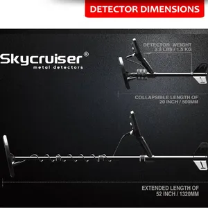 Detector de Metales Skycruiser 24K Súper Sensible para Prospección de Oro, Escaneo Terrestre, Detección de Todo Tipo de Metales, 5 Metros, ROHS, IP68, 1 Año de Garantía - Product Image 4