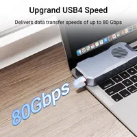JEYI 80Gbps Verstaubares Kurzes Typ-C-Kabel PD240W für iPhone für OnePlus für Schnelles Laden Kompatibel mit Thunderbolt 5/4/3