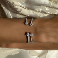 Ensemble de bijoux Gaovo en forme de cœur 5A CZ, collier, bracelet, bague, bijoux de mariage pour femmes, bijoux de mode pour mariée, vente en gros