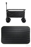 Chariot de camping pliable multifonction avec plateau, grande capacité, pour livraison en extérieur, stand de marché