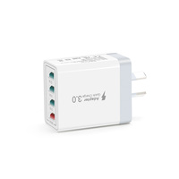 Chargeur mural GaN HNT OEM 30W 4 ports PD QC3.0, adaptateur de charge rapide multi-USB, prise UK AU, chargeur d'alimentation pour téléphone, ordinateur portable, tablette