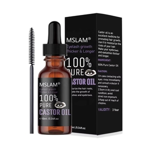 Sérum pour cils à l'huile de ricin, nourrissant et réparateur, soin pour cils et sourcils, pour épaissir, allonger et densifier les cils - Product Image 1