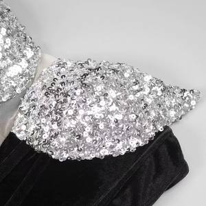 Abito da sera TF-8503 di alta qualità con paillettes e perline, traspirante, elegante, a sirena, lungo fino al pavimento, per occasioni formali. - Product Image 6