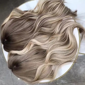 Base de soie attachée à la main de cheveux européens vierges de dessus de cheveux humains avec le <span class=keywords><strong>dos</strong></span> de trame de machine - Product Image 1