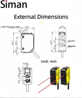 Modules de capteurs de distance laser IP65 4-20mA pour l'industrie des machines textiles, lignes de traitement des matériaux, 4m 100Hz