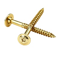 Vis de construction en bois à tête cylindrique ou à tête profilée, zinguées jaunes, à empreinte Torx, personnalisées OEM