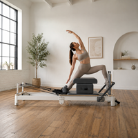 Reformer de Pilates pliable en aluminium durable et portable avec plateforme antidérapante pour studio de Pilates et spa d'hôtel