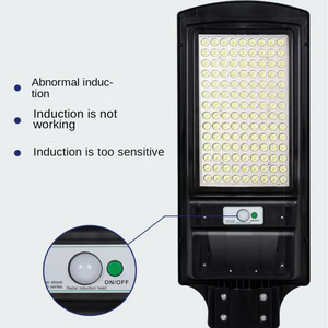 IP65 Rating All-in-One Solar Street Light Human Sensor ABS Material 6000K Daylight LED Remote Control Lithium Ion <strong>Battery</strong> <strong>1</strong>-Year - Product Image 2