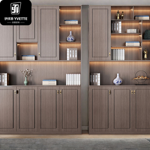 YVT moderno bianco libreria soggiorno libreria divisorio con armadio decorativo pannello in legno libreria per uso ufficio - Product Image 1