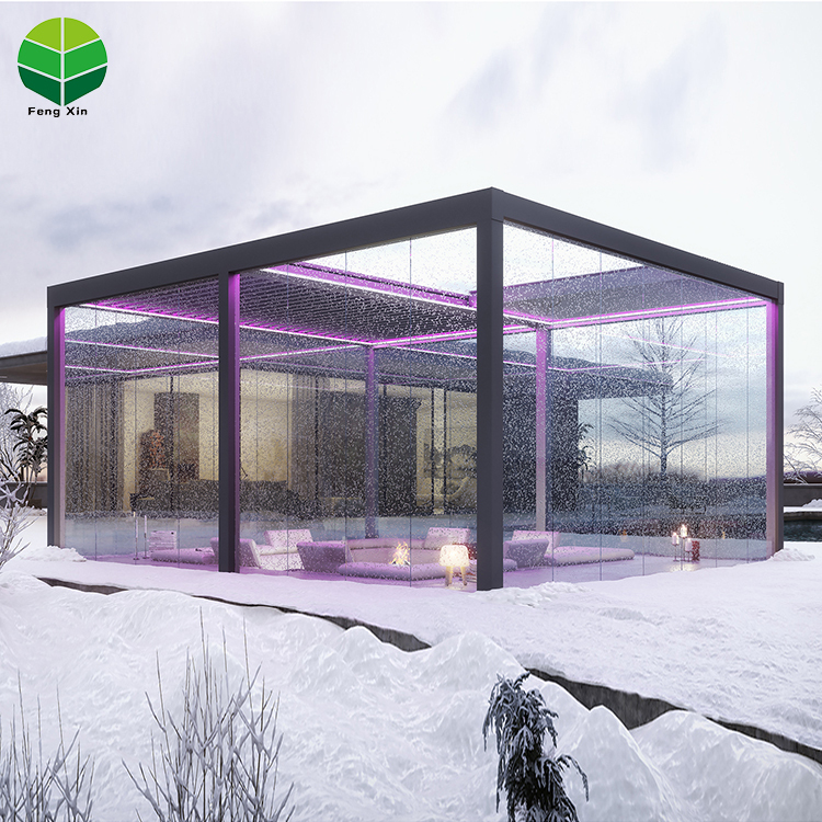 2020 nouvelle facilement assemblé Imperméable Extérieur adapté aux besoins du client réglable motorisé pergola en aluminium