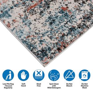 Alfombra de área abstracta de tejido Jacquard DB, alfombra grande de poliéster para sala de estar y dormitorio para adolescentes, patrón cuadrado Rectangular para pasillo - Product Image 5