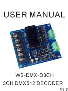 Carte DMX512 JIUAN WS-DMX-D3CH DC5-24V 7.8KHZ 1 Groupe pour Bande LED, Décodeur DMX512 3 Canaux RGB pour Éclairage <span class=keywords><strong>de</strong></span> Bande LED RGB - Product Image 3