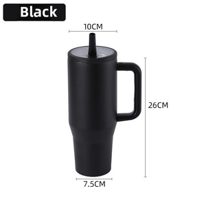 Modern Custom 40Oz Stainless Steel Tumbler Spill and for Leak Proof Double-Layer Travel Mug <b>with</b> Folding Flip <b>Straw</b> - Product Image 6