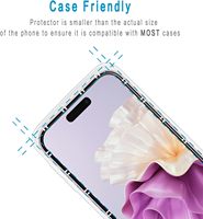 Protection d'écran en verre trempé HD transparent haute performance avec colle 380, compatible avec les coques, pour iPhone 17 Pro Max 16 15 14 Plus 16E
