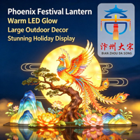 Maßgefertigte große chinesische Phönix-Laternen, wasserdichte LED-Laterneninstallationen, Dekorationen für Außenbereiche, Plätze und Einkaufszentren.