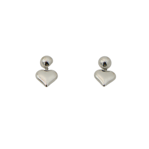 Pendientes de Moda con Forma de Corazón en Acero Inoxidable 316L con Baño de Oro PVD para Mujer - Product Image 1