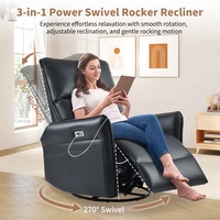 Fauteuil inclinable multifonctionnel pivotant et à bascule en PU, style moderne, avec fonction de levage électrique, pour salon et loisirs – Stock USA