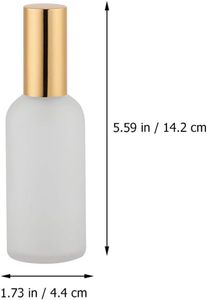3.3oz 100ml Empty Frosted Blue Black Amber Transparent Fine Mist Glass <b>Spray</b> <b>Perfume</b> <b>Bottle</b> with Gold Silver Sprayer Pump - Product Image 2