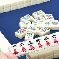 Juego de Mahjong Mini Personalizado en Caja, Fácil de Transportar, Fichas de Mahjong Portátiles de Tamaño Mini, Uso Doméstico, Juego con Fichas Mezcladas a Mano