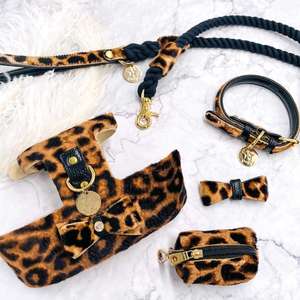 Elegante Arnés Personalizado para Perros Pequeños, Hecho a Mano con Remaches de Nailon |   Regalo de Alta Calidad para Cachorros, Niños y Niñas, con Rayas - Product Image 3