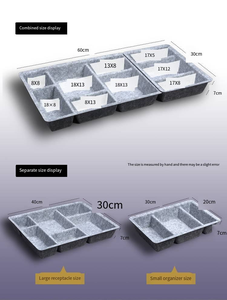 Panier de rangement en feutre flexible rectangulaire moderne et écologique, séparateur de tiroir, épaisseur personnalisable pour l'organisation de bureau, vente chaude - Product Image 6