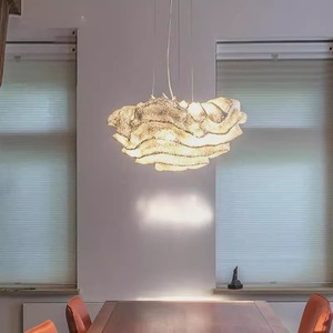 Lustre nuage espagnol, style français moderne, rond, blanc, LED, anti-éblouissement, 220V, culot E27 - Product Image 5
