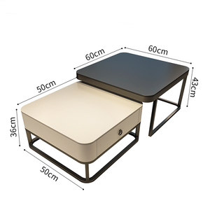 Juego <span class=keywords><strong>de</strong></span> mesa <span class=keywords><strong>de</strong></span> <span class=keywords><strong>centro</strong></span> <span class=keywords><strong>de</strong></span> vidrio cuadrado <span class=keywords><strong>de</strong></span> mesa <span class=keywords><strong>de</strong></span> losa <span class=keywords><strong>de</strong></span> roca moderna Simple negra para sala <span class=keywords><strong>de</strong></span> estar - Product Image 1