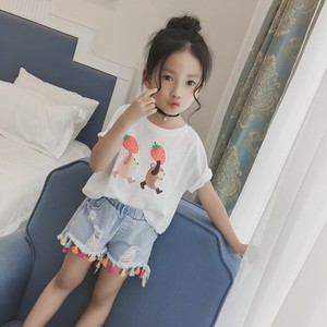 Camiseta Infantil de Verano con Fondo Redondo y Mangas Enrollables, Ecológica, Transpirable, de Marca Privada, de Fabricante Chino - Product Image 2