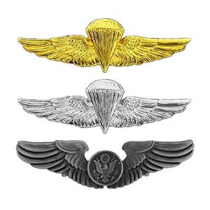 Khuyến Mại Trẻ Em Kim Loại Vàng Đại Bàng Cho Phi Công Máy Bay Cánh Cho Ve Áo Pin Huy Hiệu Men Với Lụa Màn Hình In Ấn - Product Image 1