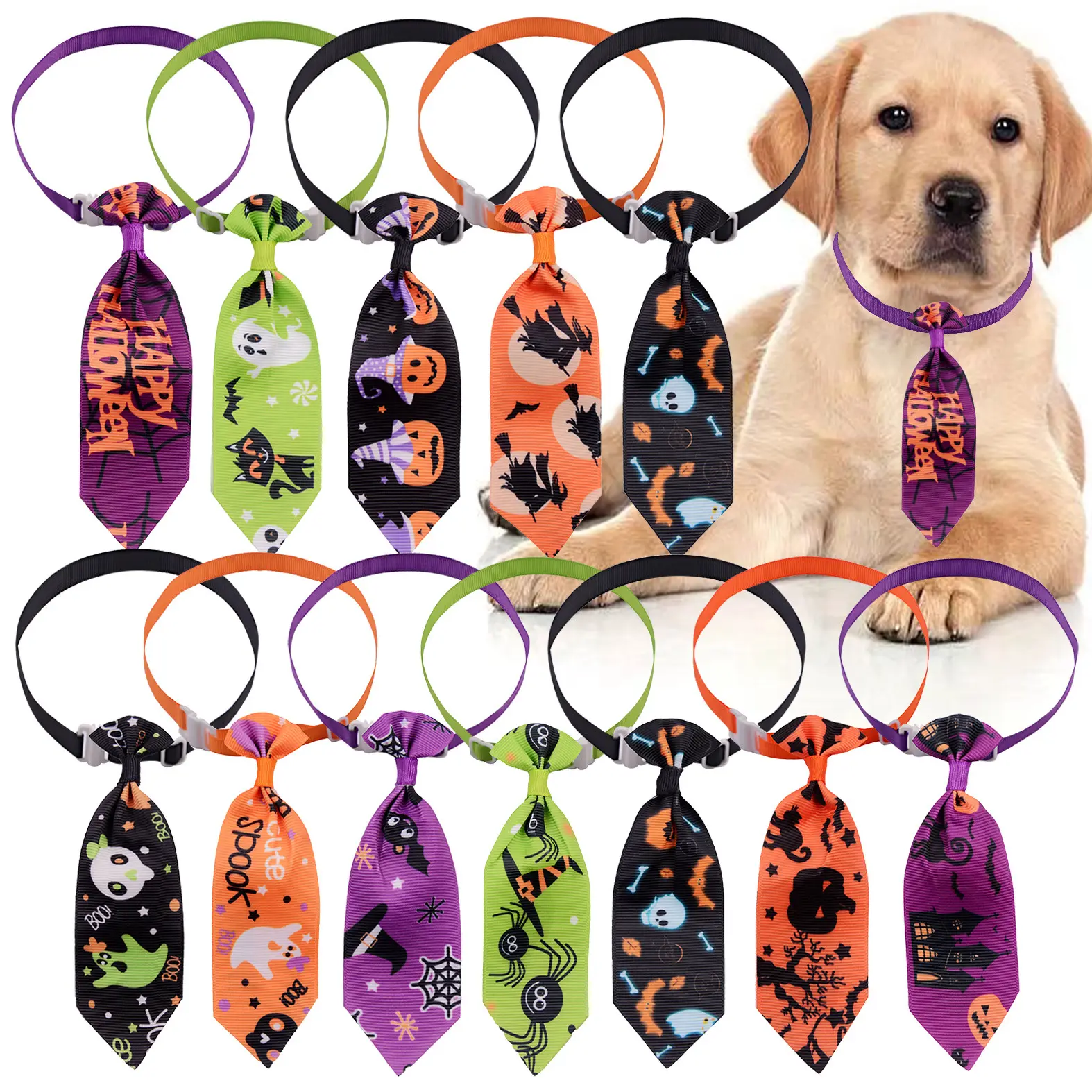 Halloween in Dog quan hệ giá rẻ Polyester vật nuôi cổ áo Tie