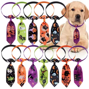 Halloween Printed Dog Ties Cheap Polyester Pets Collar Tie