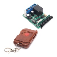 Pemancar Remote Control Nirkabel Cerdas 433Mhz 1 Saluran, Sakelar Lampu RF Relay 1 Buah dengan Penerima untuk Gerbang Pintu Garasi Mobil 433