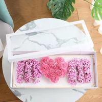 Neues Design Benutzer definierter Luxus strauß Ich liebe Mutter Blumen Geschenk boxen Rechteck Schokolade und Blumen kasten für Muttertag