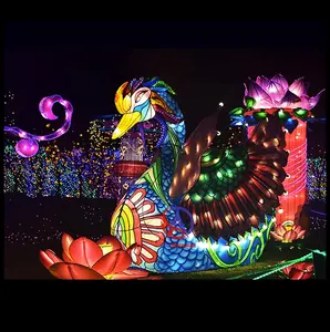 2023 새로운 거대한 야외 방수 LED 대형 빛 축제 동물 초롱 전통 중국 새해