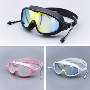 Grand Cadre HD Vente Chaude Lunettes de Natation et de Plongée avec Bouchons d'Oreille de Surf Anti-Buée Anti-UV Lunettes de Sport pour Piscine - Product Image 4