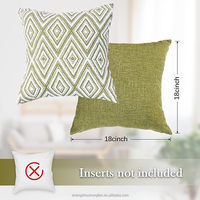Housse de coussin décorative carrée pour canapé, coussin en lin pour canapé, salon, 18 * 18 pouces