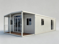 Maison conteneur extensible personnalisable de 20 pieds pour petit commerce de détail rural