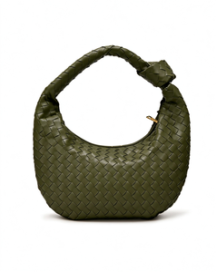 Woven PU <b>Leather</b> Purse for <b>Ladies</b> Woven Large Capacity Tote <b>Bag</b> for Women Knotted Large Slouchy Hobo Shoulder Handbags - Product Image 1