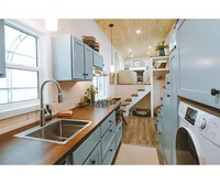 Petite Maison Mobile Rapide à Construire sur Roues, Maison-Remorque en Acier Léger