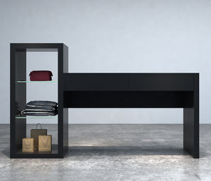 Vitrina <span class=keywords><strong>de</strong></span> Exhibición <span class=keywords><strong>de</strong></span> Joyería Duradera con Iluminación LED <span class=keywords><strong>de</strong></span> <span class=keywords><strong>Vidrio</strong></span> Transparente <span class=keywords><strong>y</strong></span> <span class=keywords><strong>Hierro</strong></span> <span class=keywords><strong>Forjado</strong></span> Negro, Mesa <span class=keywords><strong>de</strong></span> Agua Fluida para Boutique <span class=keywords><strong>de</strong></span> Tocados <span class=keywords><strong>de</strong></span> Jade - Product Image 2